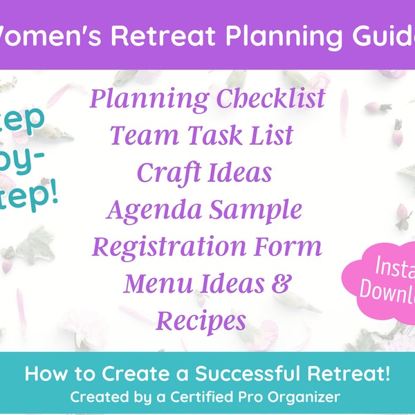 How to Plan a Retreat, Women's Church Retreat, How to Organize a Retreat, Womens Conference, Ladies Weekend, Retreat Planning, Retreat Guide