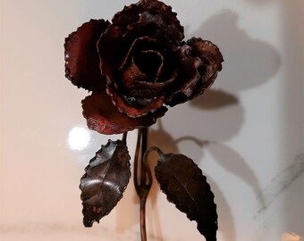 hand crafted copper roses