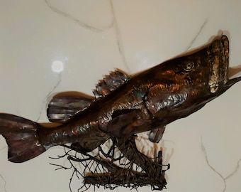 Large Mouth Copper Bass Wall Hanging
