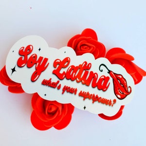 Soy Latina What&#39;s Your Super Power Waterproof Sticker- Vinyl Sticker- Laptop Sticker- Waterbottle Sticker- Waterproof Sticker