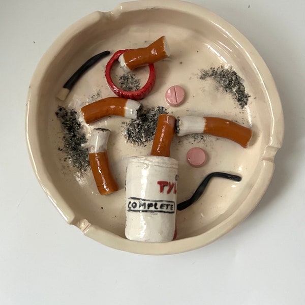 Ceramic decorative ashtray (art piece)