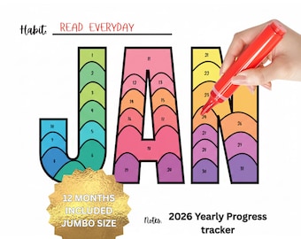 2026 Workout Tracker Bundle, Daily Exercise Log, Monthly Weight Loss Journal, Habit Tracker Fitness Planner, Coloring Tracker, Printable PDF