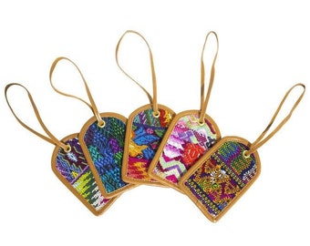 Handmade Luggage Tags Guatemalan Textiles