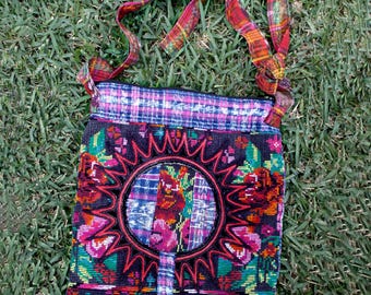 Sol Boho Shoulder Bag Guatemalan Textiles