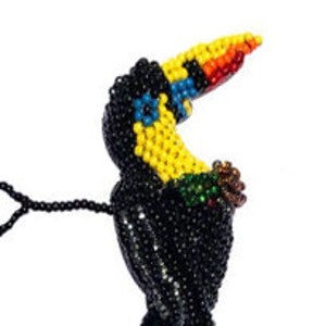 Toucan Beaded Ornament for tree, keychain, purse and more. image 3