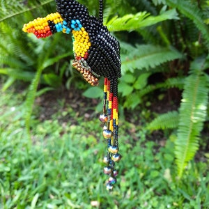 Toucan Beaded Ornament for tree, keychain, purse and more. image 2