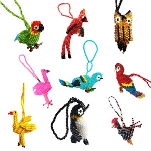 Handmade Birds Beaded Ornaments