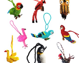 Handmade Birds Beaded Ornaments