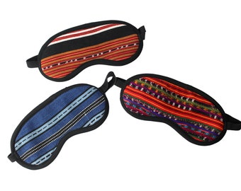 Handmade Eye Covers with Guatemalan Textiles, Handmade Eye Mask, Deep Sleep Eye Mask, Best Sleep Mask, Unique Gift, Colorful Eye Mask