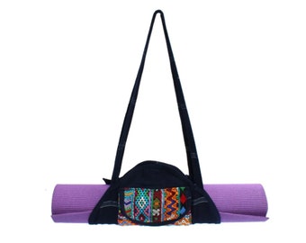 Alma Yoga Mat Carrier with Guatemalan Textiles