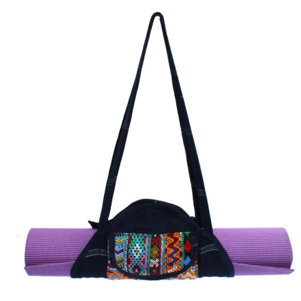 Alma Yoga Mat Carrier with Guatemalan Textiles
