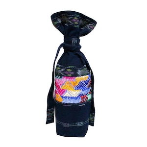 Handmade Wine Bag with Guatemalan Textiles