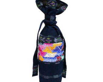 Handmade Wine Bag with Guatemalan Textiles