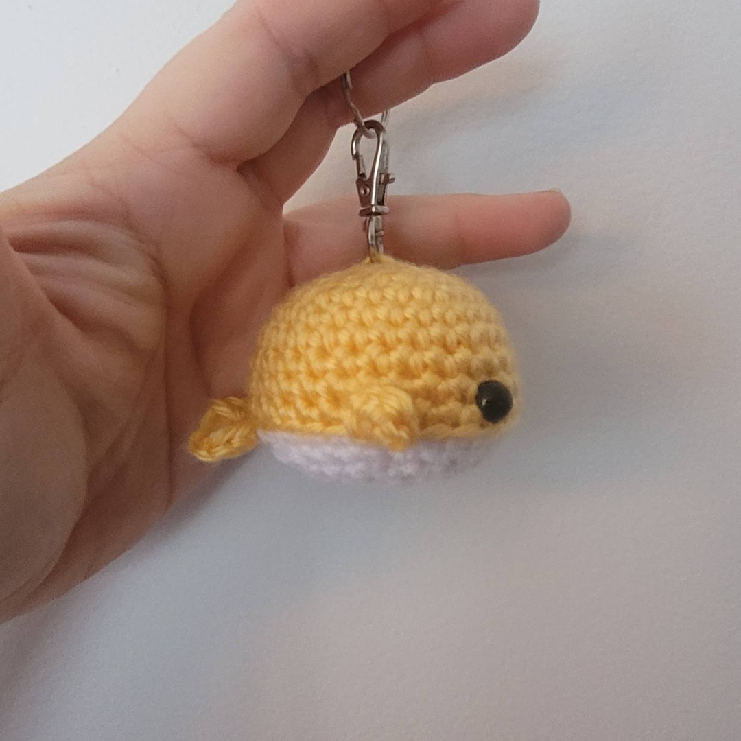 Keychain Whale Amigurumi Crochet Handmade Quebec Whale Keychain 100
