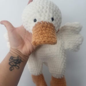 Crocheted goose plush handmade quebec 100% acrylic
