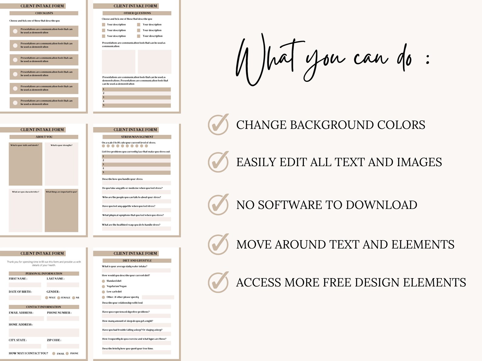 PLR Coaching Intake Forms, Coach Worksheets, Commercial Consultation ...