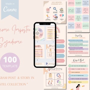 Imposter Syndrome Instagram Template, Overcome Imposter Syndrome, Done For You Imposter Syndrome, Life Coach Instagram, Content For Coaches