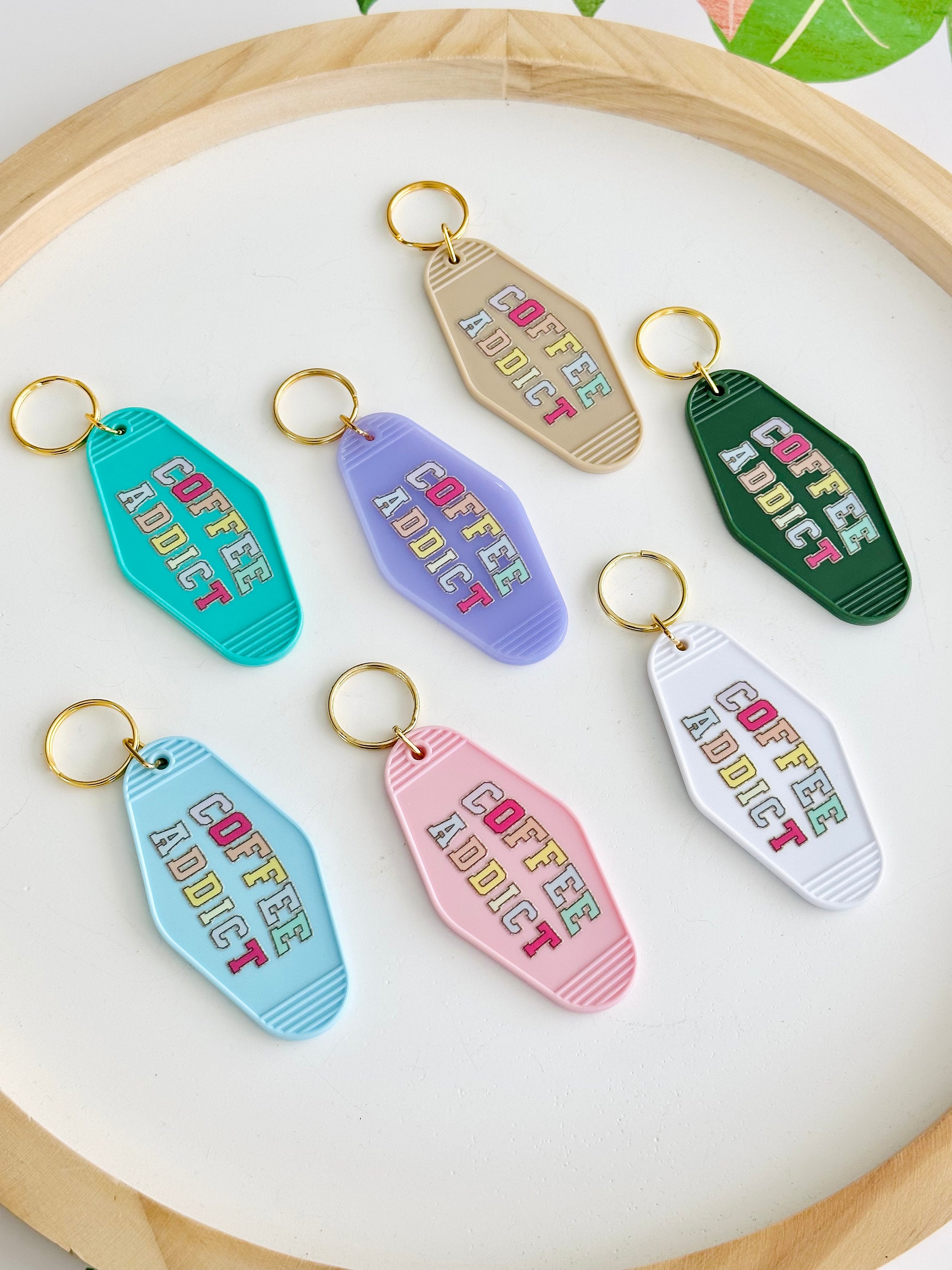 Retro Motel Keychain| Cute Motel Keychain| Coffee Addict| Coffee Lover ...
