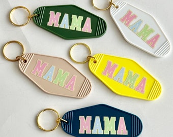 Mama Motel Keychain: Retro Style Mom Gift