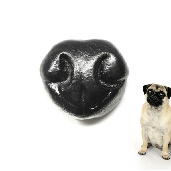 Pug Nose Magnet, Ornament or Keychain Dog Art