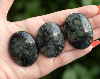 Reiki Chakra Healing Crocodile Jasper Worry Stone from Madagascar Reiki Chakra Healing Crocodile Jasper Worry Stone from Madagascar