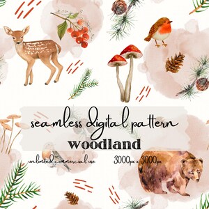 Seamless Pattern Woodland