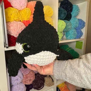 Killer Whale Crochet Pattern, 100% No Sew Orca Pattern