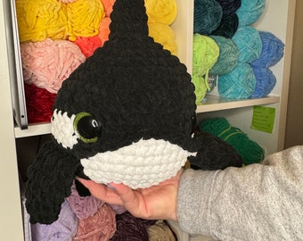 Killer Whale Crochet Pattern, 100% No Sew Orca Pattern