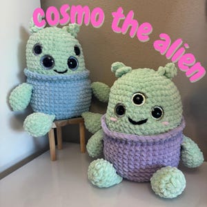 Alien Crochet Pattern, 100% No Sew, Easy Beginner-Friendly PDF