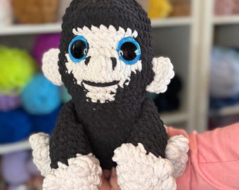 Patrón de crochet para Gilly el gorila: Juguete amigurumi (Patrón PDF)