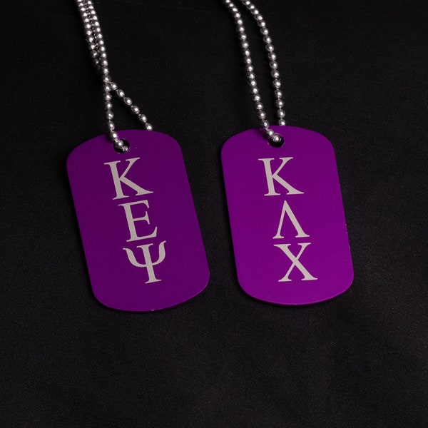 Military Fraternity and Sorority Dog Tags