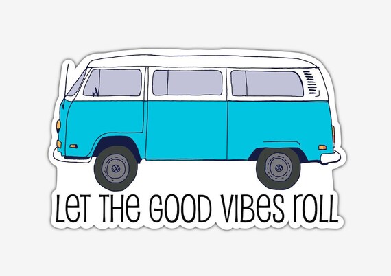 VW Bus Sticker Pack Let the Good Vibes 