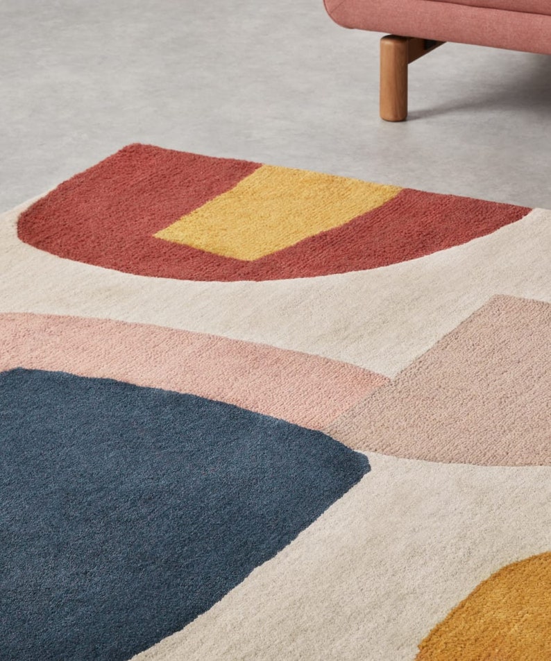 Modern Hand Tufted Area Rug High Low Carpet 100 Woolen Rug Etsy