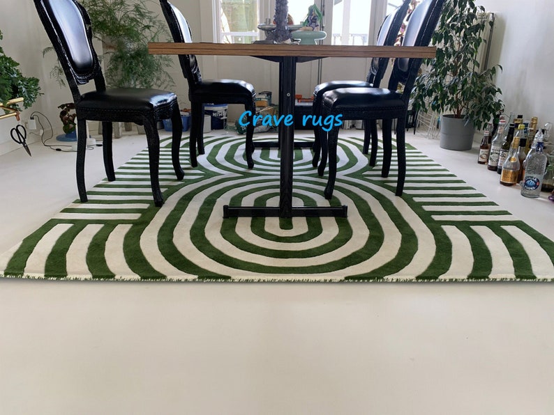 Modern Hand Tufted Area Rug High Low Carpet 100 Woolen Rug Etsy