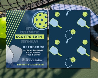 Invitación de cumpleaños de Pickleball