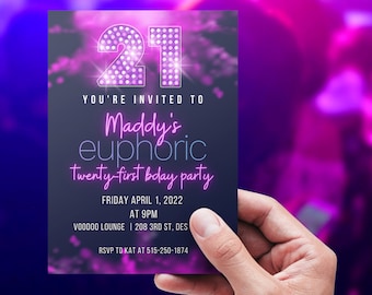 Invitación a la fiesta de cumpleaños número 21 de Euphoria