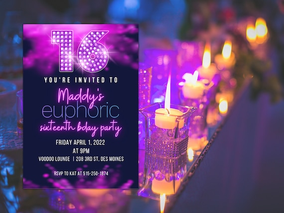 euphoria party invitation template euphoria party invitation template