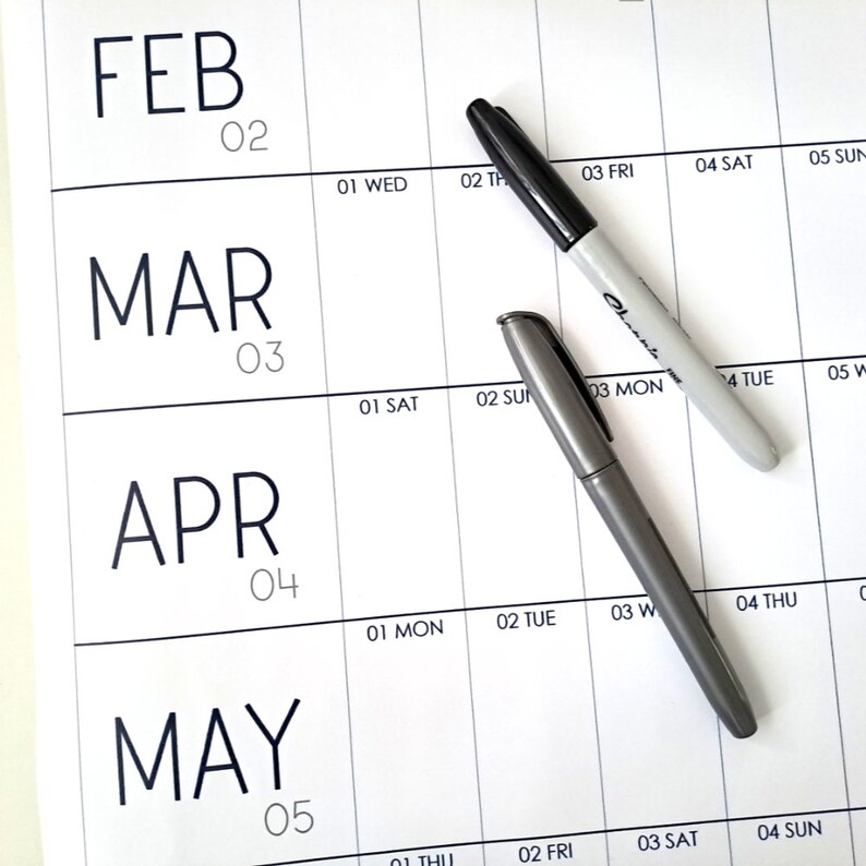Giant 2024 Wall Calendar, Extra Large Minimalist Wall Calendar, A0 and ...