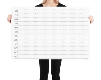 Any Year Calendar, Blank Calendar, Blank Paper Wall Planner