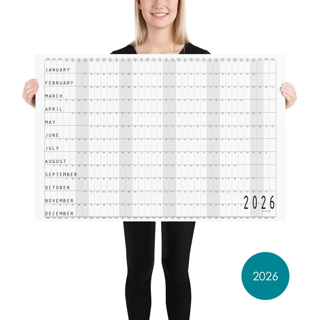 Giant Wall Planner 2026, Extra Large Wall Calendar, Minimalist Year