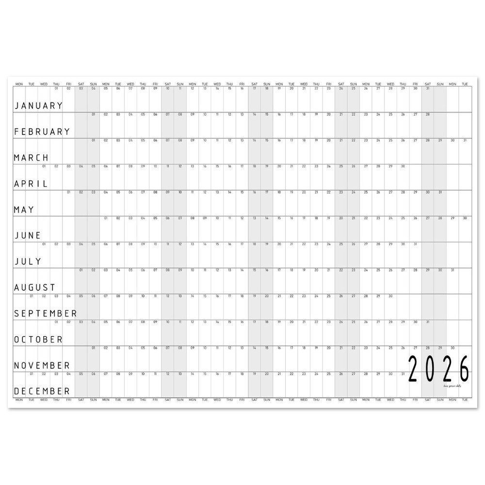 Giant Wall Planner 2026, Extra Large Wall Calendar, Minimalist Year