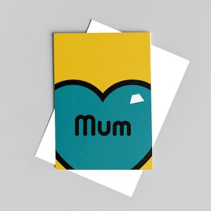 Carte de fête des mères, carte de voeux colorée pour maman, carte vierge, A6, carte d'amour pour maman, anniversaire de maman