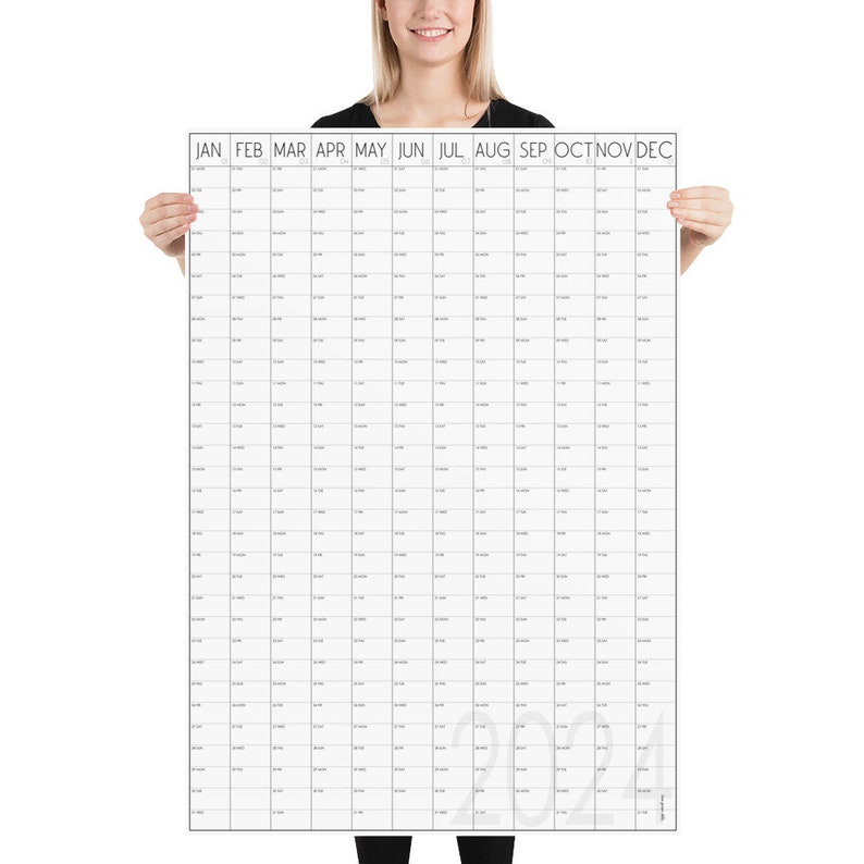 Giant 2024 Wall Planner, Vertical Wall Calendar, 2024 Calendar Etsy