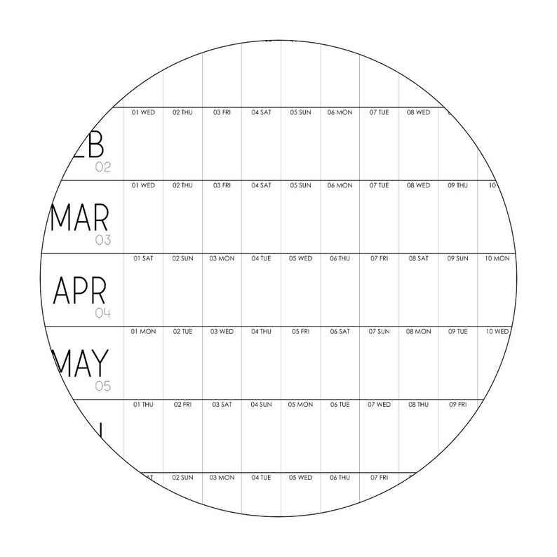 Giant 2024 Wall Calendar, Extra Large Minimalist Wall Calendar, A0 and