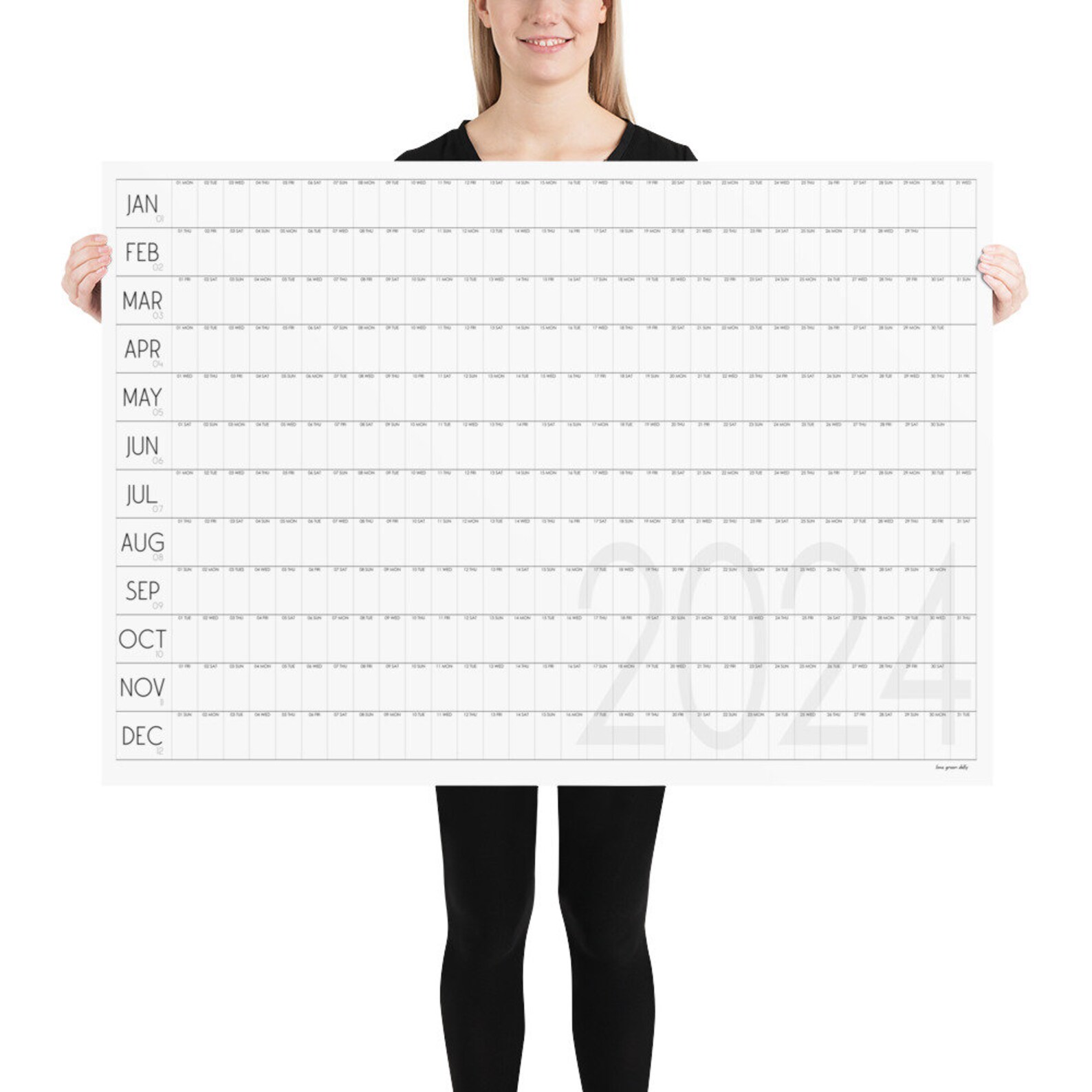 Giant 2024 Wall Calendar, Extra Large Minimalist Wall Calendar, A0 and ...