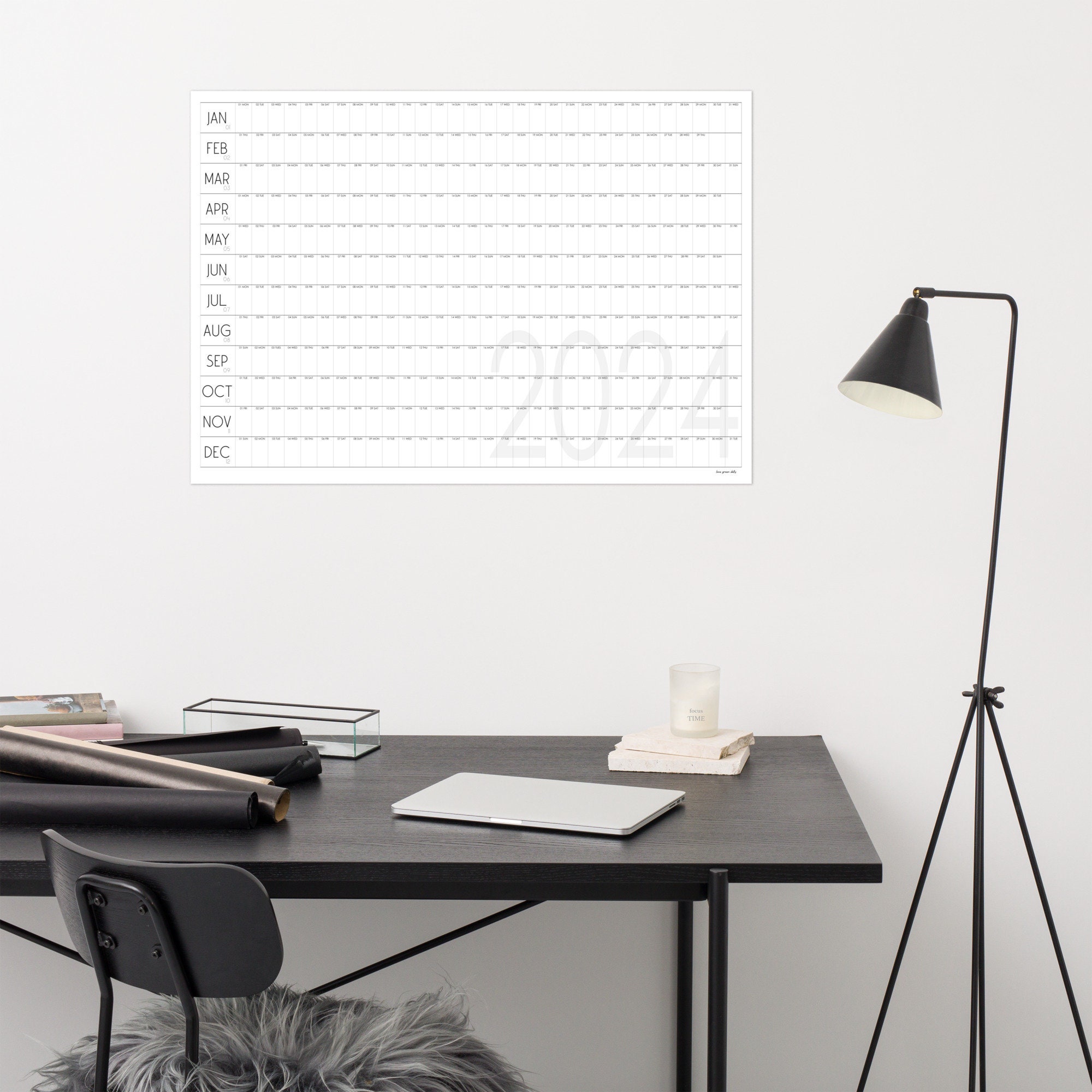Giant 2024 Wall Calendar, Extra Large Minimalist Wall Calendar, A0 and ...