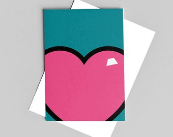 Carte de Saint-Valentin, carte de voeux d'anniversaire, carte de voeux d'amour, carte de voeux vierge, carte d'amour coeur, carte de fête des mères