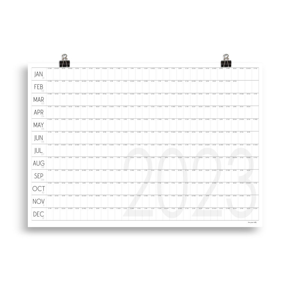 A0 and A1 Wall Planner Extra Large 2023 Wall Calendar Etsy Finland