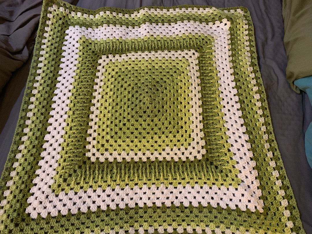Crochet Granny Square Blanket Etsy