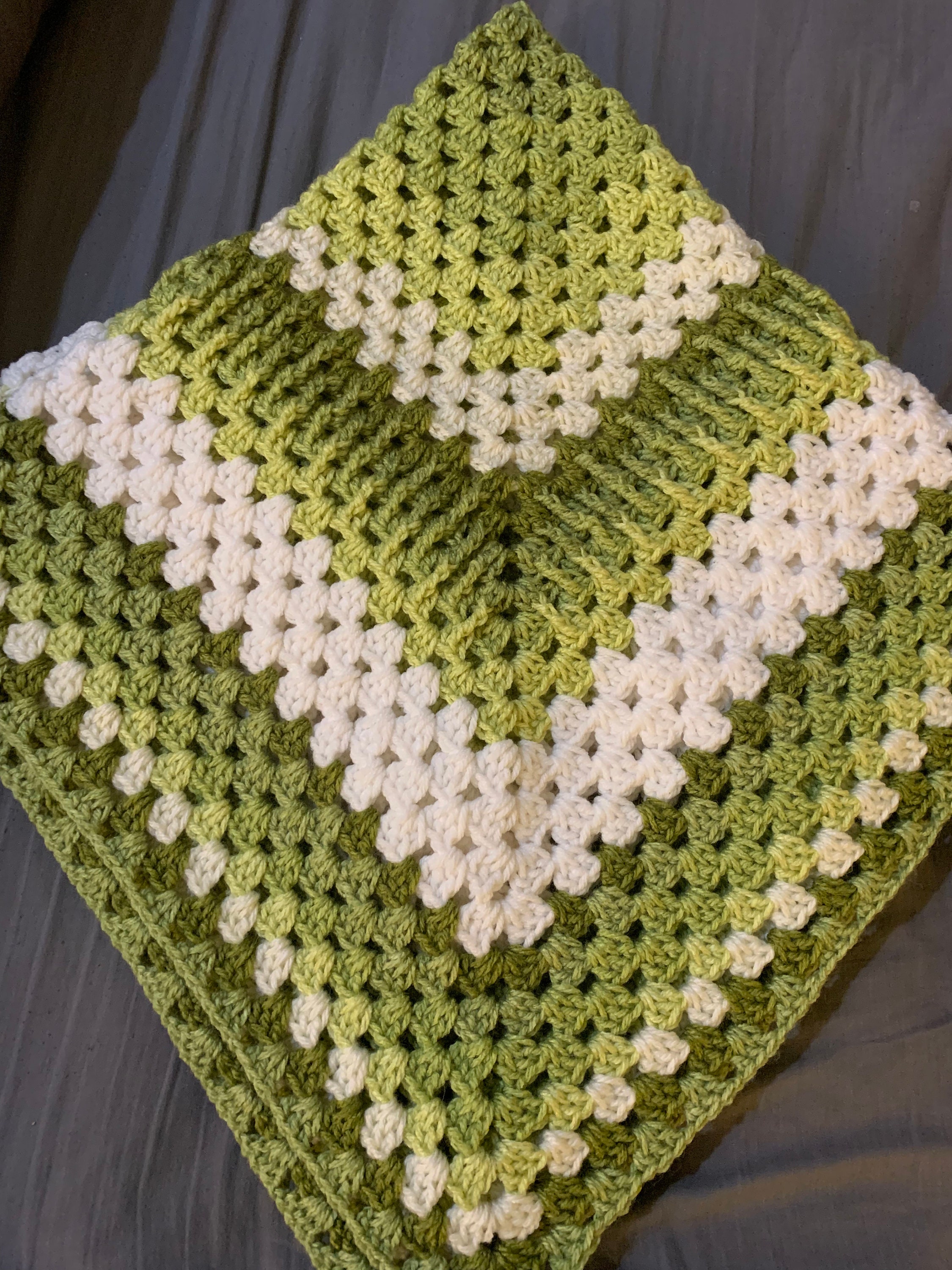 Crochet Granny Square Blanket Etsy